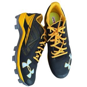 Brand New Under Armour Men’s Cleats Clutchfit Size 13 Black Yellow